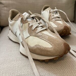 New Balance 327 Women's Sneakers in Cream and Tan